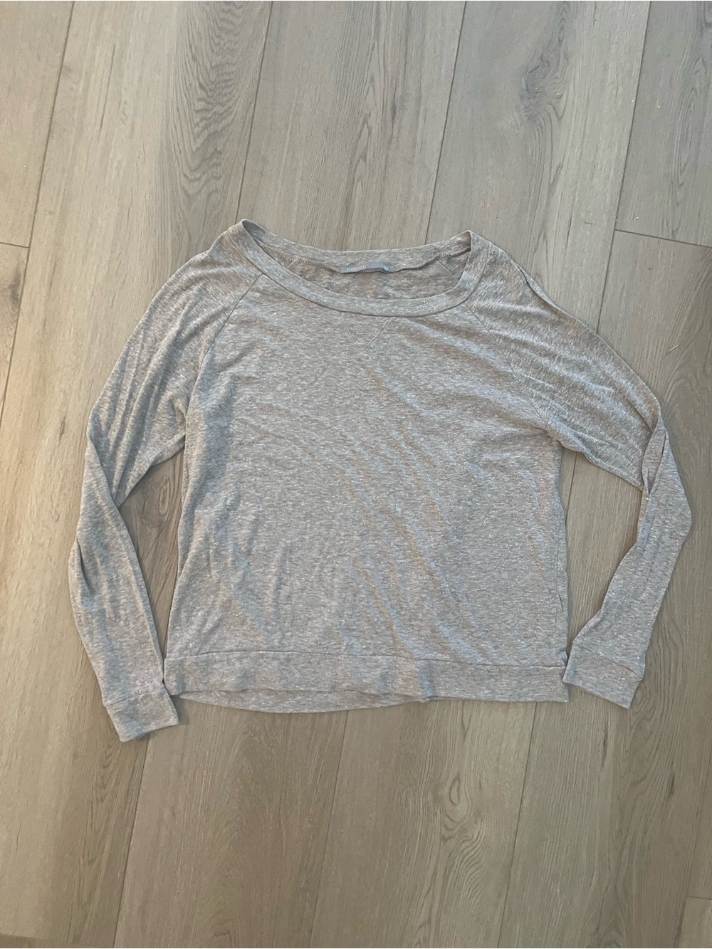 Rubbish Tan Long Sleeve Boatneck Top
